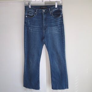 Just Black Denim Cropped Straight Cut Jeans - Size 28